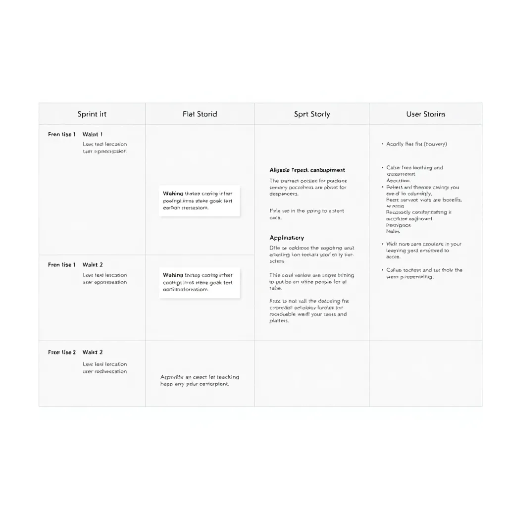 Agile scrum bord met sprint planning en user stories