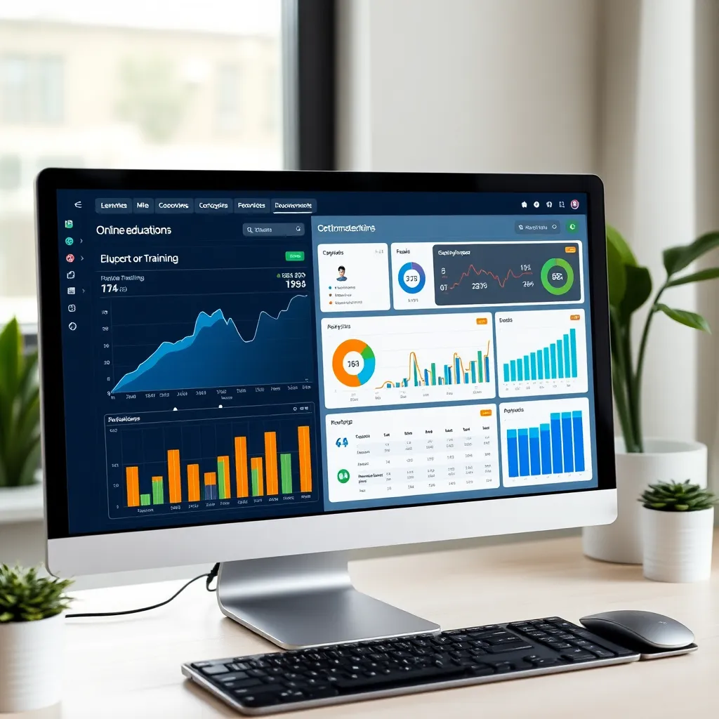 Data Analyse cursus dashboard met grafieken en statistieken