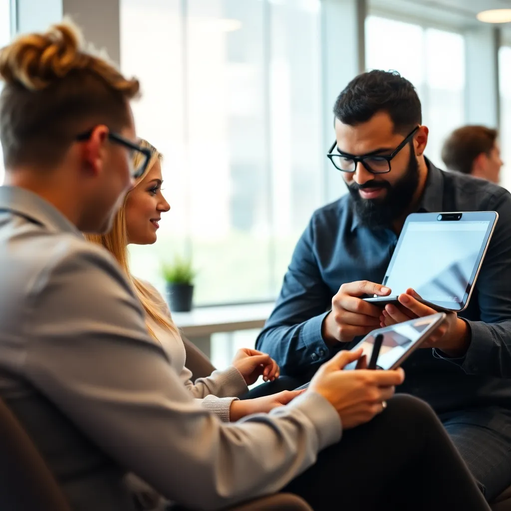 Nederlandse professionals die online leren via laptop en tablet