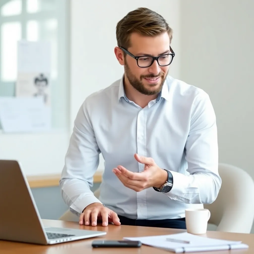 Marketingprofessional die online campagne analyseert